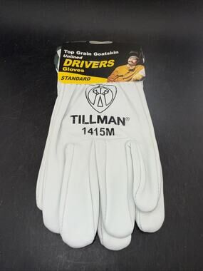 Tillman 1415M Goatskin Driver Work Gloves Medium Unlined Leather New